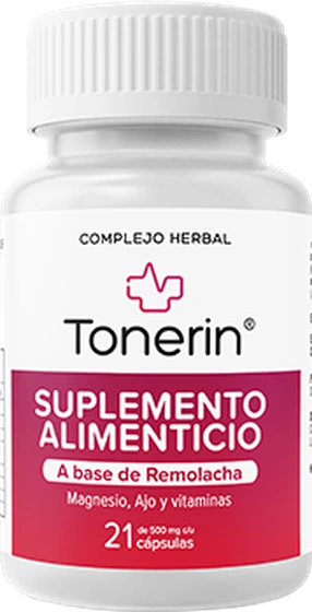 Frasco de Tonerin Complejo Herbal con 21 cápsulas